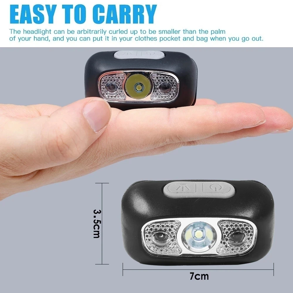 강한 빛 헤드램프 휴대용 LED 센서 헤드램프 USB- - Outdoor Adventure Trips 리뷰 및 가격